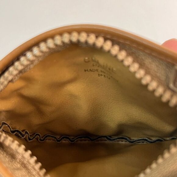 Authentic Vintage Celine Macadamia Blason Coin Purse - Picture 5 of 7